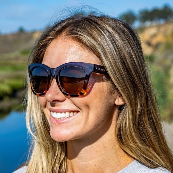 Kaenon Lido Deep Purple Tortoise Frame Polarized SR-91 Brown Lens Sunglasses - Picture 2 of 16